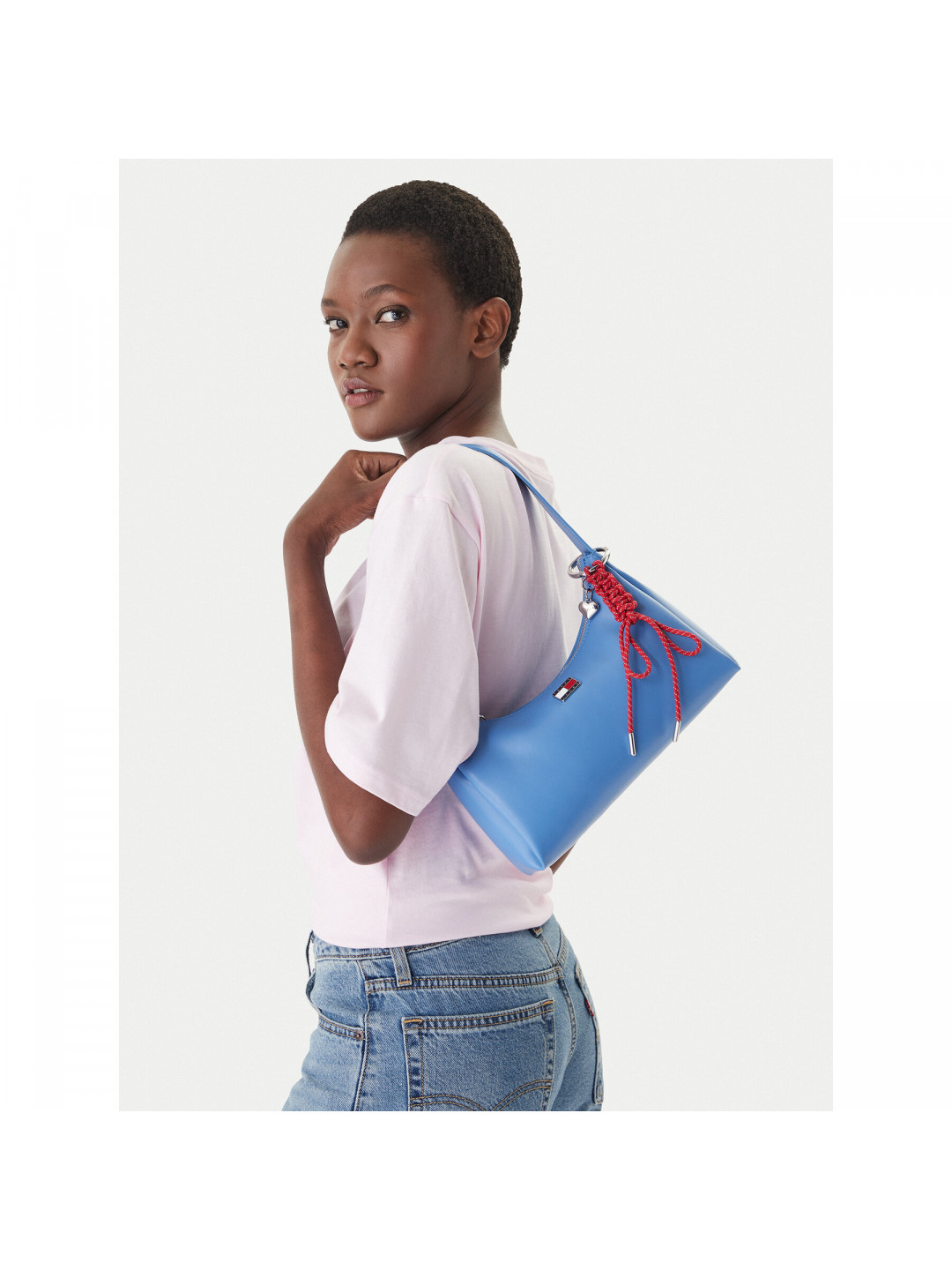 Kabelka Tommy Jeans Tjw City Charm Shoulder Bag AW0AW18458 Modrá